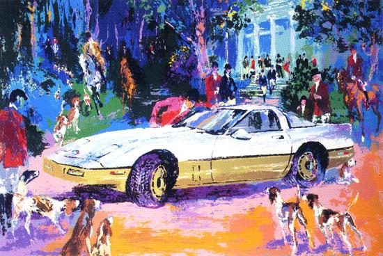 Leroy Neiman Rendezvous a la Corvette